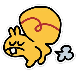 💨 b55ae0e3 卡通, 松鼠, 放屁, 动物, 搞笑, 幽默 telegram sticker