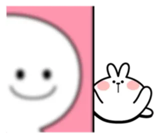 😂 493d2615 naklejka, kreskówka, królik, słodki, zwierzę, ilustracja telegram sticker