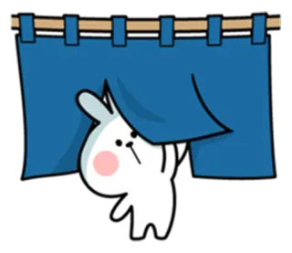 ✋ b30dfd19 królik, zerkać, słodki, kreskówka, animacja telegram sticker