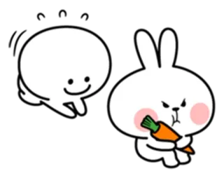 😡 f42e5641 królik, zajączek, marchewka, zły, słodki, kreskówka telegram sticker