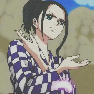 🌟 39b14b92 Nico Robin One Piece Anime, One Piece, Nico Robin, Karakter, Wanita, Aksi, Kartun, Animasi telegram sticker