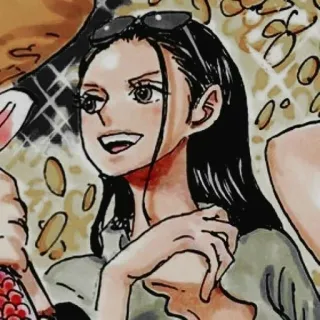 🌟 626724b6 Nico Robin One Piece Anime, One Piece, Nico Robin, Karakter, Stiker, Kartun telegram sticker