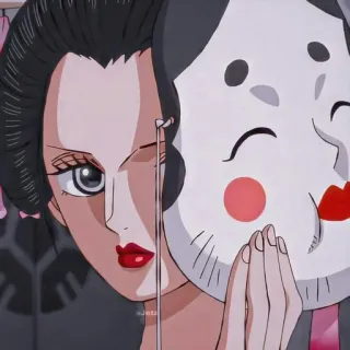 ☺️ 9ec66d59 Nico Robin One Piece Anime, One Piece, Nico Robin, Masker, Karakter, Wanita telegram sticker