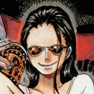 🌟 b0f9a9c1 Nico Robin One Piece Nico Robin, One Piece, Anime, Manga, Karakter, Kacamata hitam telegram sticker