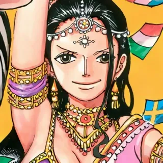 🌟 f5630baf Nico Robin One Piece Anime, One Piece, Nico Robin, Karakter, Wanita, Perhiasan telegram sticker