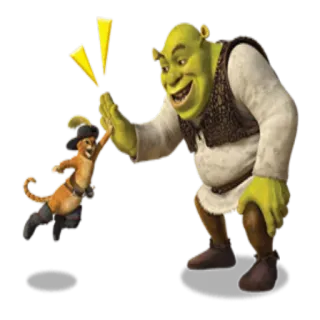 🙌 6a2ef45b Shrek カートゥーン, アニメ, ドリームワークス, オーガ, 猫 whatsapp sticker