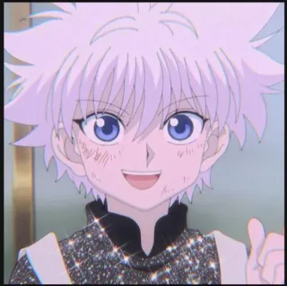 💞 9804d532 Killua Zoldyck Hunter x Hunter Killua, Anime, Dibujos animados, Hunter x Hunter, Chico, Pelo blanco telegram sticker