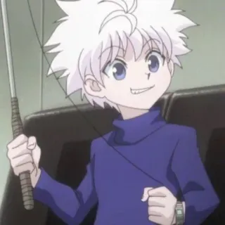 💞 ac2cbf9d Killua Hunter x Hunter Anime, Chico, Sonriendo, Personaje, Killua Zoldyck, HxH telegram sticker