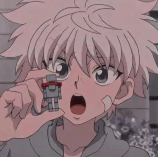 💞 ef810693 Killua Zoldyck Hunter x Hunter Anime, Killua, Hunter x Hunter, lindo, dibujos animados, personaje telegram sticker