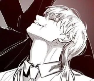 🙄 17ffd16d Anime, Esboço, Sombrio, Homem, Gravata, Monocromático, Violência telegram sticker