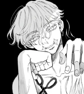 🙄 8b1bd815 Mangá, Tesoura, Terror, Assustador, Anime telegram sticker