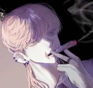 🧞‍♀️ 92b1578e Fumar, Charuto, Anime, Arte digital, Tabaco, Retrato telegram sticker