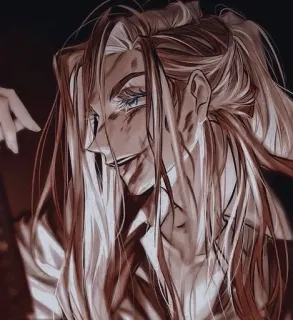 😇 9879a928 Anime, Ferido, Personagem, Arte, Sangrento, Masculino telegram sticker