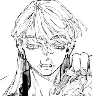 😬 bbc5719e Anime, Mangá, Personagem, Violência, Arma, Ilustração, Monocromático telegram sticker