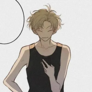 🖋 5de143cb Personnage, Illustration, Mâle, Dessin animé, Animé, Signe de paix telegram sticker