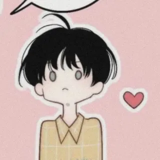 🍶 c6309a99 Dessin animé, Autocollant, Mignon, Coeur, Garçon telegram sticker