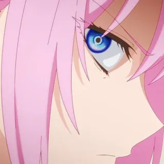 🛍 01cb1305 Anime, Cheveux roses, Yeux bleus, Personnage telegram sticker