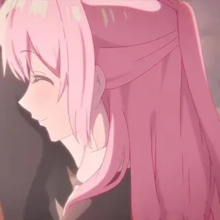 🎀 1558c25b Anime, Cheveux roses, Femme, Dessin animé, Portrait, Fille telegram sticker