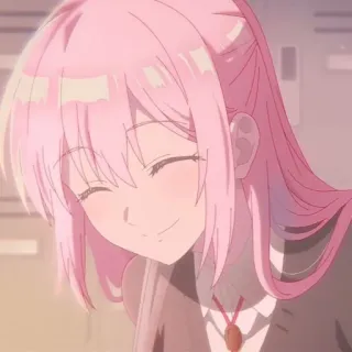 🛍 1f0d366e Fille anime, Cheveux roses, Souriant(e), Mignon(ne), Personnage anime, Manga, Illustration telegram sticker