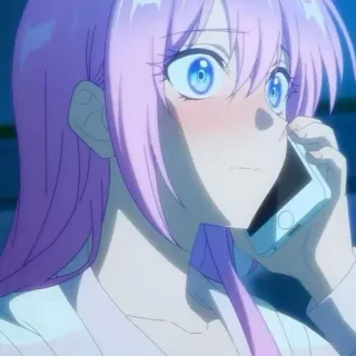 🎀 6897ef05 Anime, Téléphone, Fille, Cheveux Roses, Mignon telegram sticker