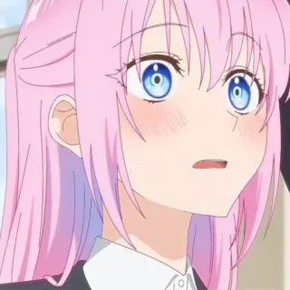 🎀 9667a585 Anime, Manga, Fille, Cheveux roses, Mignon, Uniforme scolaire telegram sticker