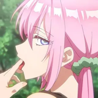 🎀 9942132e Anime, Fille, cheveux roses, Personnage, Portrait telegram sticker