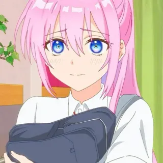 🛍 9b248d79 fille anime, cheveux roses, uniforme scolaire, mignon, manga telegram sticker