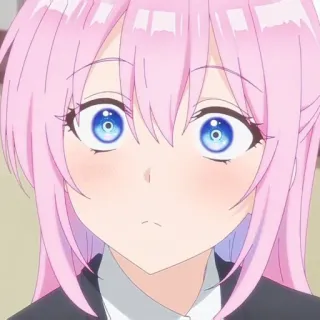 🎀 e441330e Anime, Manga, Fille, Mignon, Cheveux roses, Uniforme scolaire telegram sticker