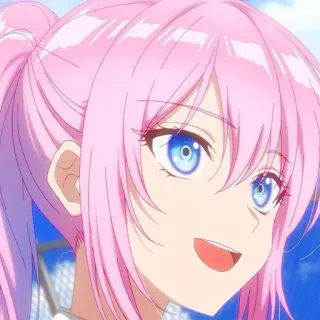 🎀 e6025993 animé, cheveux roses, fille, dessin animé, mignon telegram sticker