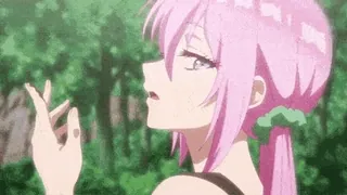 😏 439ea3fa anime, gadis, rambut merah muda, wanita, kartun telegram sticker