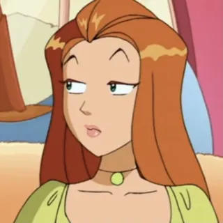 😒 73fd425e Sam Totally Spies! kartun, Sam, Totally Spies, mata-mata, agen, remaja, animasi telegram sticker