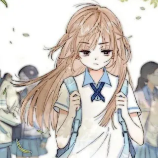 🧸 b3d6c099 애니메이션, 교복, 소녀, 만화, 학생 telegram sticker