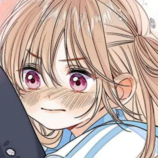 🧸 b6b2eada 애니메이션, 만화, 여자, 볼터치, 귀여운, 교복 telegram sticker