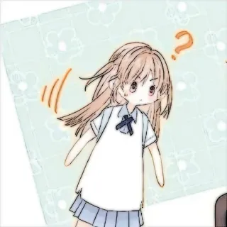 🍓 2eb43417 Anime, Mädchen, Fragezeichen, Süß, Cartoon whatsapp sticker