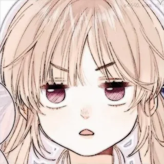 🍓 530f2921 Anime, Mädchen, Ausdruck, Süß, Manga, Illustration whatsapp sticker