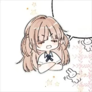 🍓 83cef536 Anime, Mädchen, Chibi, Süß, Cartoon, Illustration whatsapp sticker