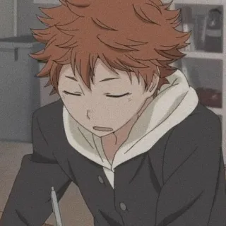 🥯 0722e423 Hinata Shoyo Haikyuu!! anime, haikyuu, hinata shoyo, cartoon, drawing, manga, character whatsapp sticker