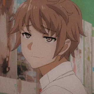 🥯 16d6b50f Sakuta Azusagawa Rascal Does Not Dream of Bunny Girl Senpai anime, boy, sakuta azusagawa, rascal does not dream of bunny girl senpai, smirk whatsapp sticker