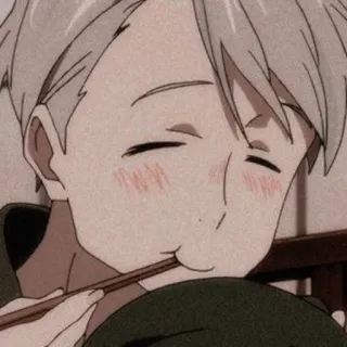 🥯 6387ca1a anime, cute, eating, chopsticks, blush whatsapp sticker