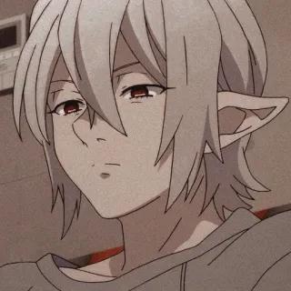 🥯 c168ff8f anime, elf, character, portrait, manga, illustration whatsapp sticker