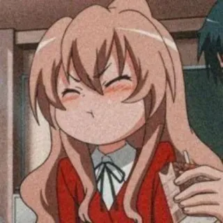 🥯 d06efa12 Aisaka Taiga Toradora! anime, character, cute, girl, taiga, aisaka, toradora whatsapp sticker