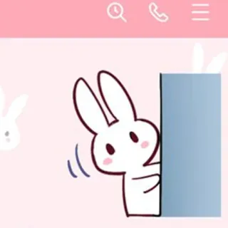 🧸 590331ac królik, słodki, kreskówka, zwierzę, zajączek, podglądanie, kawaii telegram sticker