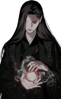 💫 6b6691e0 Anime, Manga, Zauberer, Magie, Mann, Dunkel, Fantasy telegram sticker