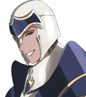 😏 c8f5a490 Anime, Rüstung, Helm, Porträt, Lächeln telegram sticker