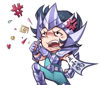 🤬 ece18cd0 五丈原 อนิเมะ, การ์ตูน, ชุดเกราะ, โกรธ, ต่อสู้ telegram sticker