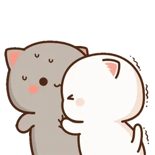 💬 4017d0fe 고양이, 귀여운, 사랑스러운, 우정, 사랑, 만화 telegram sticker