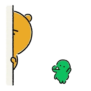 💬 0ad02b15 ours, monstre, dessin animé, regardant, timide telegram sticker