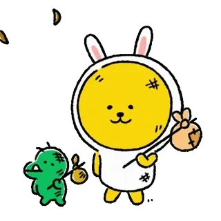 💬 0e11c82b personnage, dessin animé, mignon, lapin, animal telegram sticker