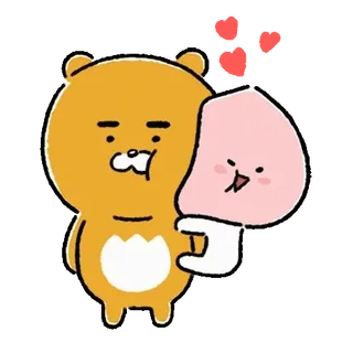 💬 201455ec Kakao Friends, Ryan, Apeach, mignon, kawaii, sticker, émoticône telegram sticker