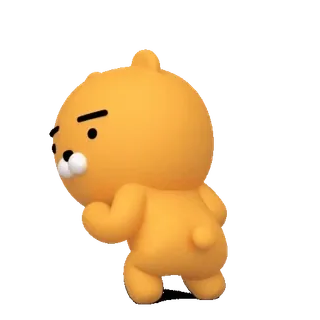 💬 c053d794 Ryan Мультфильм, Персонаж, Райан, Kakao Friends, Животное, Медведь whatsapp sticker